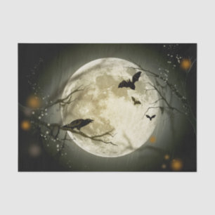 Papel De Seda Luna Llena de Halloween