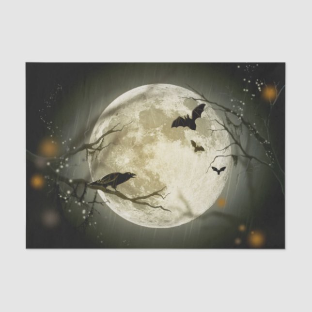 Papel De Seda Luna Llena de Halloween (Anverso)