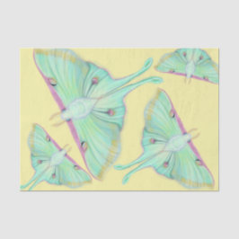 Papel De Seda Luna Moth en amarillo
