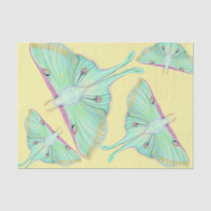 Papel De Seda Luna Moth en amarillo
