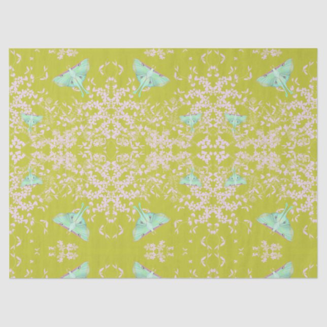 Papel De Seda Luna Moth on Lime (Anverso)