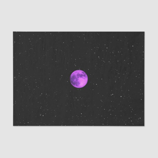 Papel De Seda Luna Púrpura - Estrellas espaciales- (Anverso)