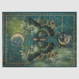 Papel De Seda Luna y mariposa lunares