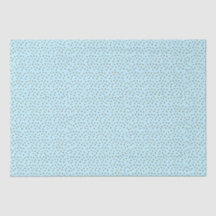 Papel De Seda Lunares amarillos simples con fondo azul bebé