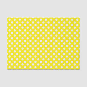 Papel De Seda Lunares amarillos y blancos