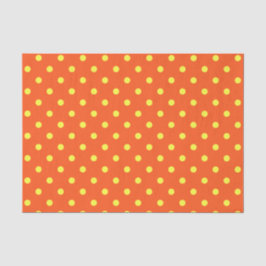 Papel De Seda Lunares anaranjados y amarillos