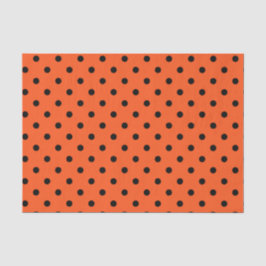 Papel De Seda Lunares anaranjados y negros
