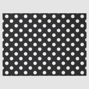 Papel De Seda Lunares blancos y negros