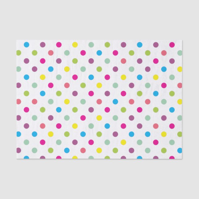 Papel De Seda Lunares Coloridos (Anverso)