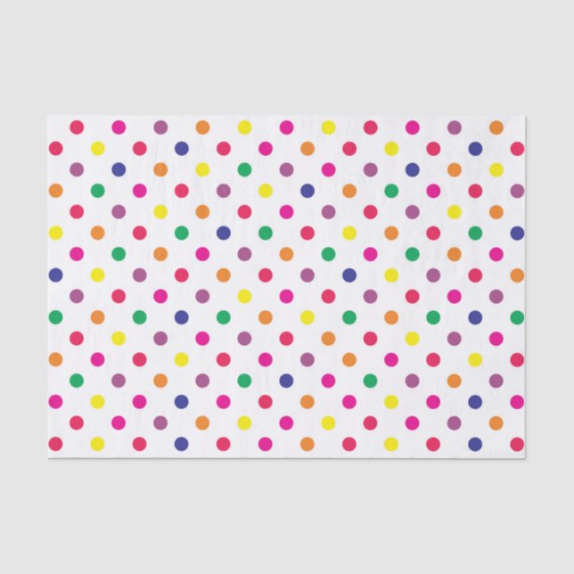 Papel De Seda Lunares Coloridos (Anverso)