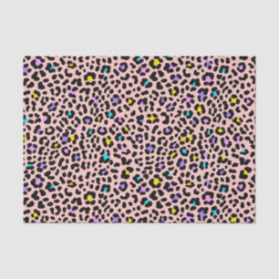 Papel De Seda Lunares de leopardo con rubor rosa estampado de an