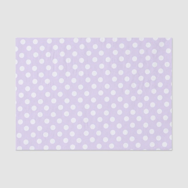 Papel De Seda lunares en lavanda suave (Anverso)