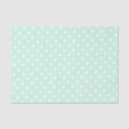 Papel De Seda lunares en verde menta pastel