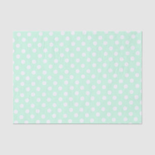 Papel De Seda lunares en verde menta pastel