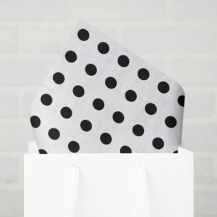 Papel De Seda Lunares negros y blancos