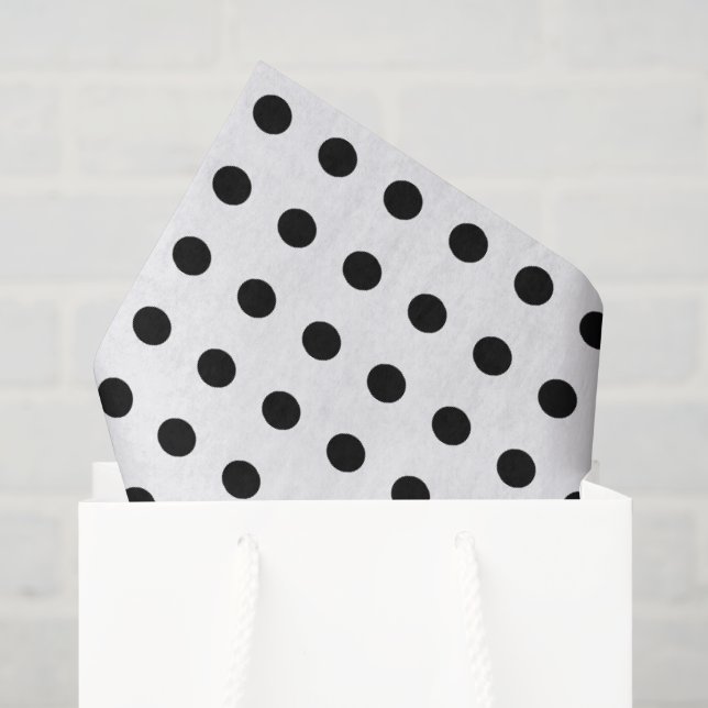 Papel De Seda Lunares negros y blancos (Bolsa de regalo)