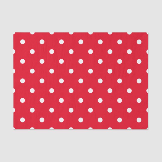 Papel De Seda Lunares rojos y blancos (Anverso)