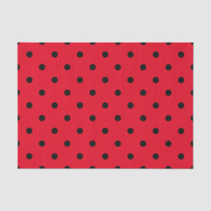 Papel De Seda Lunares Rojos y Negros