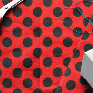 Papel De Seda Lunares Rojos Y Negros
