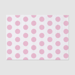 Papel De Seda Lunares rosados blancos