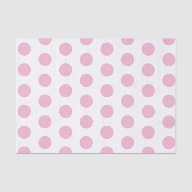 Papel De Seda Lunares rosados blancos (Anverso)