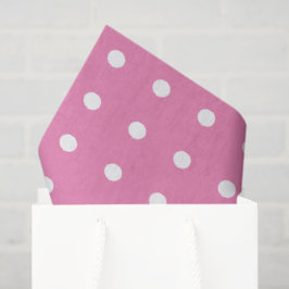 Papel De Seda Lunares rosados y blancos