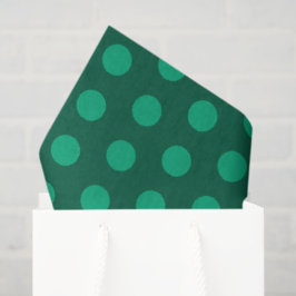 Papel De Seda Lunares Verde Esmeralda