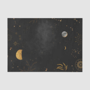 Papel De Seda Lunas estrellas constelación cielo nocturno profun