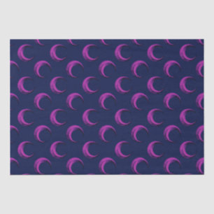 Papel De Seda Lunas moradas y azules de la media luna patrón Hal