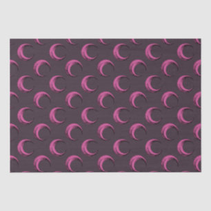 Papel De Seda Lunas rosas y negras de media luna patrón Hallowee