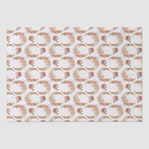 Papel De Seda Lunas y flores rosas