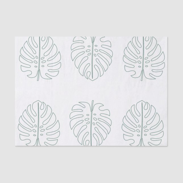 Papel De Seda Lunes de Monstera (Anverso)