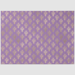 Papel De Seda Lux Gold Fleur de Lis y Amethyst