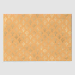 Papel De Seda Lux Gold Fleur de Lis y Marigold Tissue Paper
