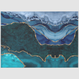 Papel De Seda Lux Peacock Agate y Gold