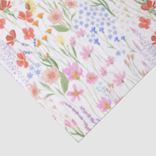 Papel De Seda Luz de jardín Fondo Flores silvestres Patrón flora