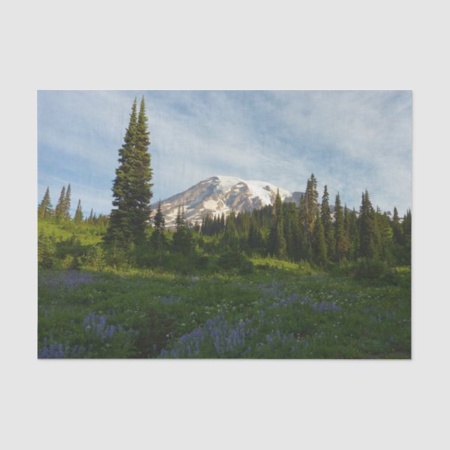 Papel De Seda Luz de la Mañana del Monte Rainier (Anverso)