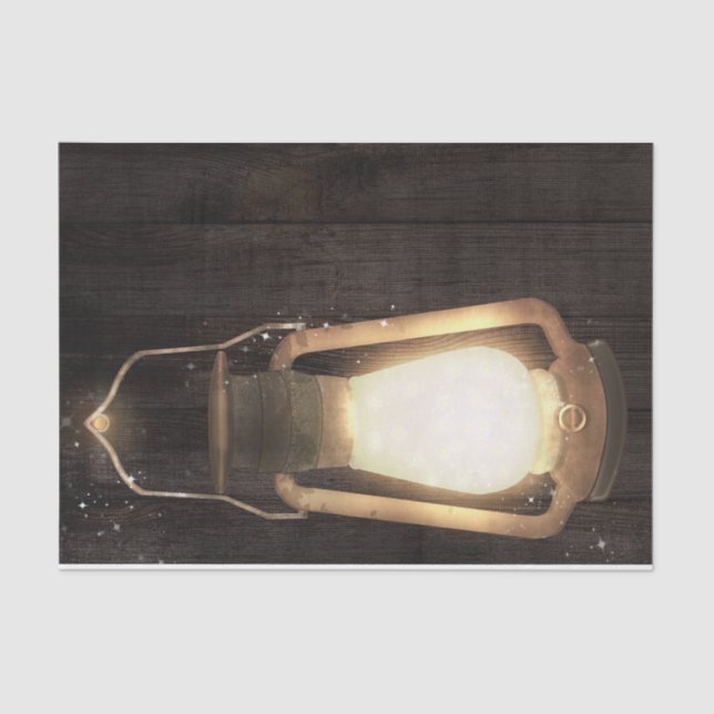 Papel De Seda Luz de Linterna Rústica Madera de Granero Marrón B (Anverso)