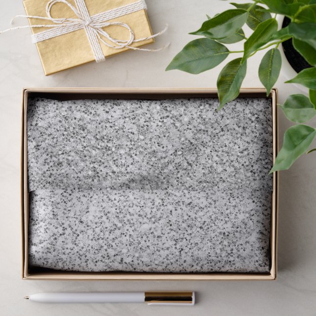 Papel De Seda Luz gris plateada brillo destellos (Regalo )