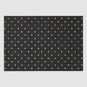 Papel De Seda Luz negra purpurina de lunares