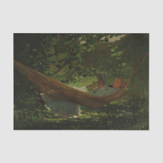 Papel De Seda Luz solar y sombra de Winslow Homer (Anverso)