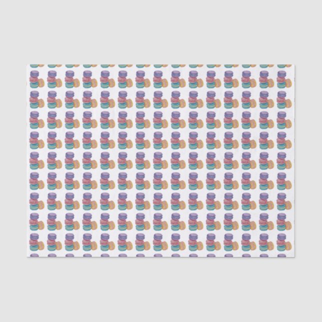 Papel De Seda Macarones De Arcoiris Cuidados En Acuarela (Anverso)
