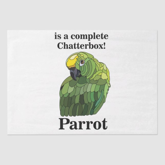 Papel De Seda Macaw Parrot Bird Chatterbox Funny Birny (Anverso)