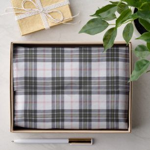 Papel De Seda MacPherson tartan blanco negro plaid