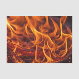 Papel De Seda Macro de llama de fuego