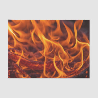 Papel De Seda Macro de llama de fuego