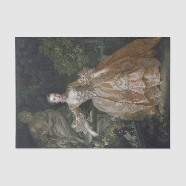 Papel De Seda Madame Pompadour por Francois Boucher (Anverso)