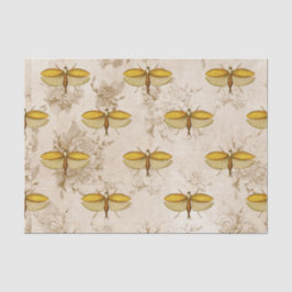 Papel De Seda Madera y flores grandes