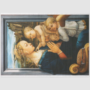 Papel De Seda Madonna con niño y dos ángeles, Filippo Lippi