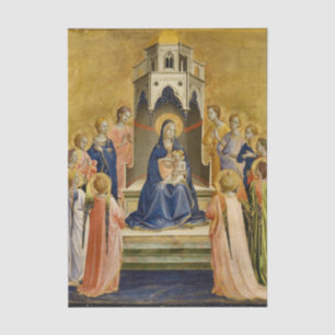 Papel De Seda Madonna con niños y doce ángeles de Angelico